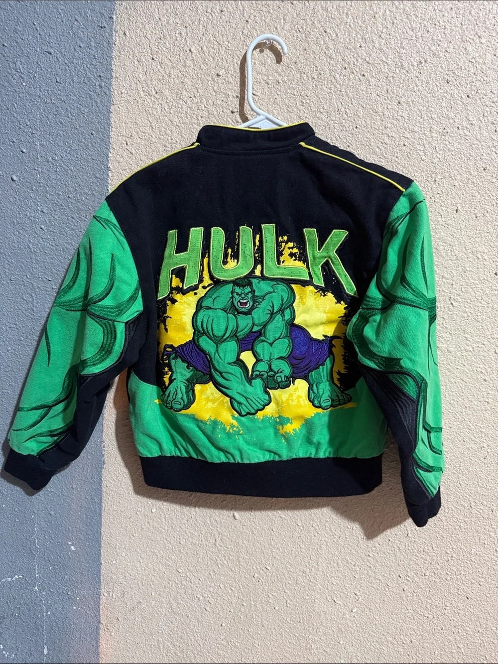 Marvel Kids' Black & Green Hulk Jean Jacket